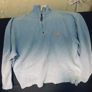 Polo quarter zip-light blue- brand new